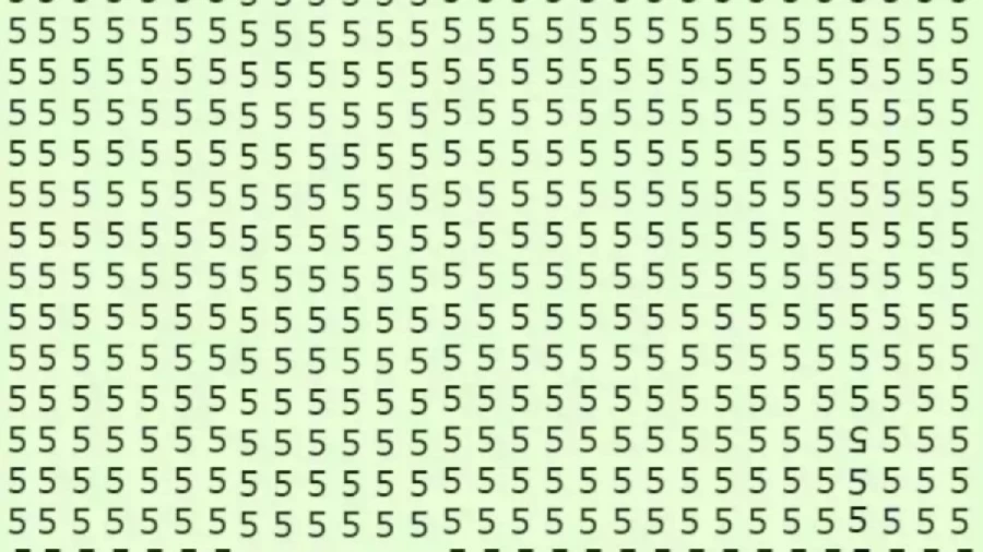 Observation Brain Test: If you have 50/50 Vision Find the Inverted ‘5’ in 15 Seconds