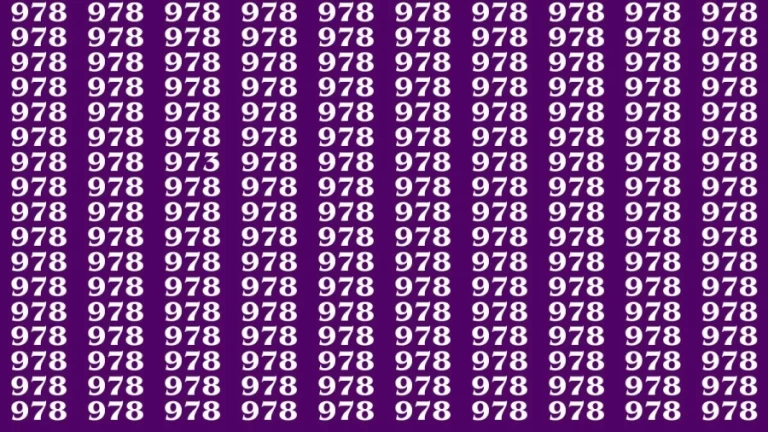 Brain Test: If you have Eagle Eyes Find the Number 973 in 15 Secs