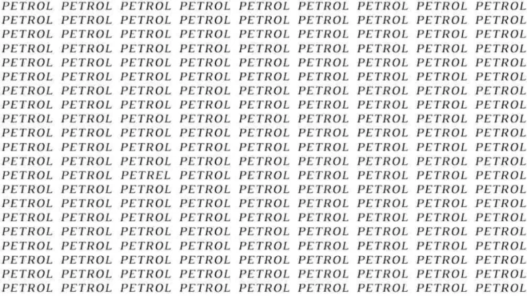 Observation Skill Test: If you have Eagle Eyes find the Word Petrel among Petrol in 15 Secs