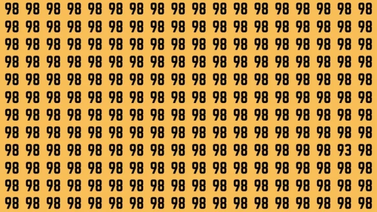 Observation Brain Test: If you have Sharp Eyes Find the Number 93 among 98 in 20 Secs