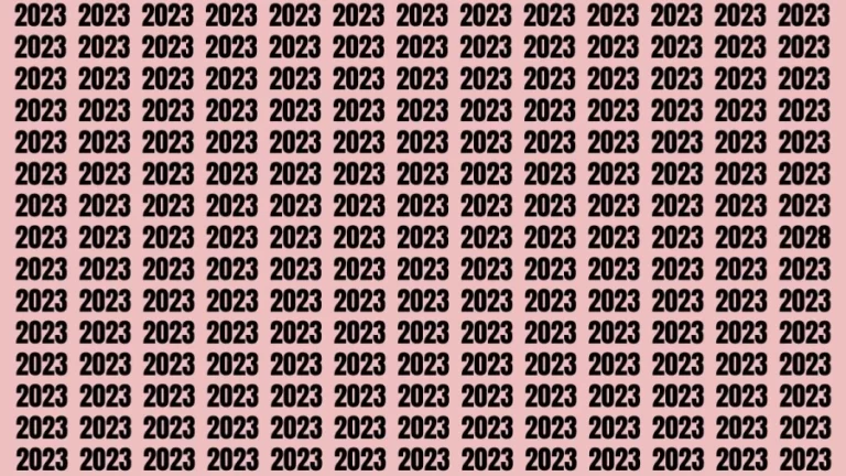 Brain Test: If you have Eagle Eyes Find the Number 2028 among 2023 in 15 Secs