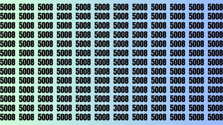 Observation Brain Test: If you have Keen Eyes Find the Number 3008 among 5008 in 15 Secs