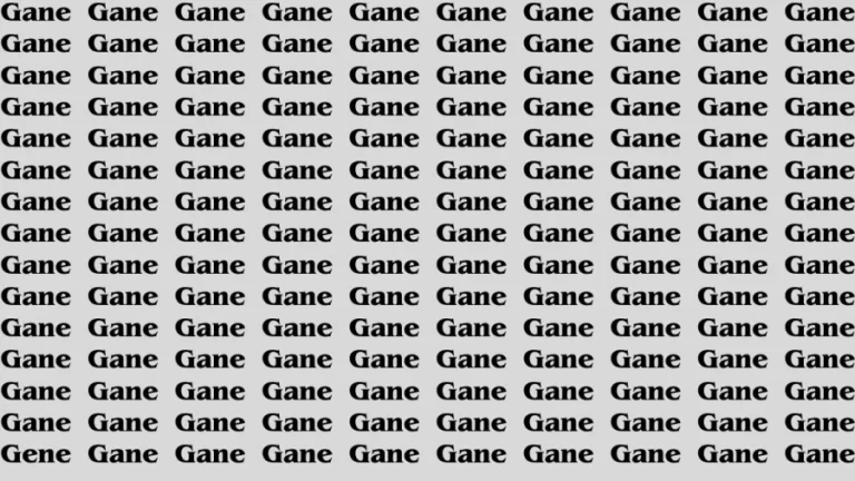 Brain Test: If you have Hawk Eyes Find the Word Gene in 15 Secs