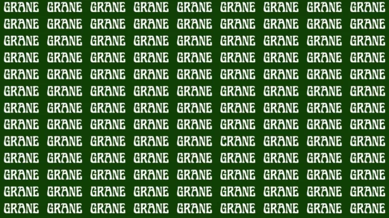 Brain Test: If you have Hawk Eyes Find the Word Crane in 15 Secs