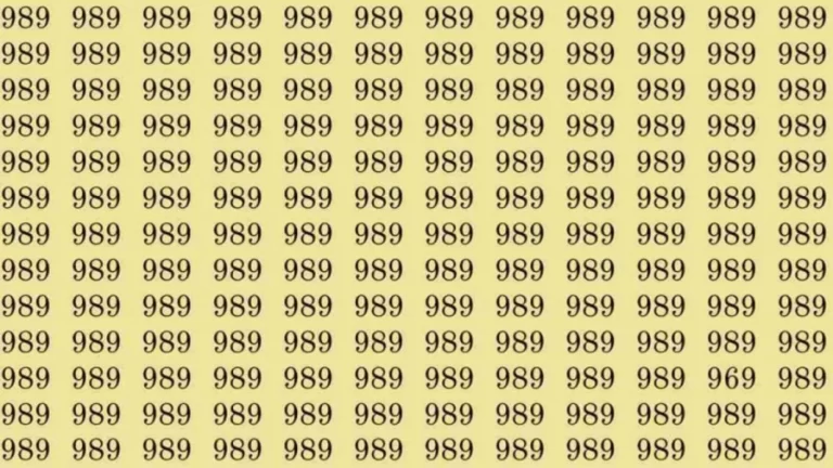 Optical Illusion: If you have sharp eyes find 969 among 989 in 5 Seconds?