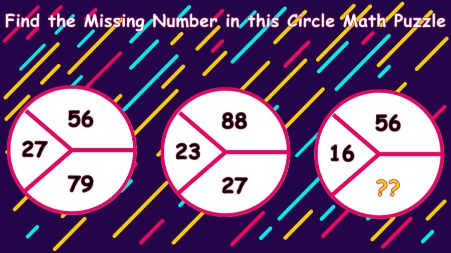 Brain Teaser: If you have High IQ Find the Missing Number in this Circle Math Puzzle in 30 Seconds