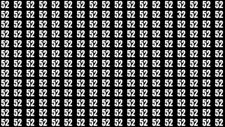 Brain Test: If you have Eagle Eyes Find the Number 32 among 52 in 15 Secs