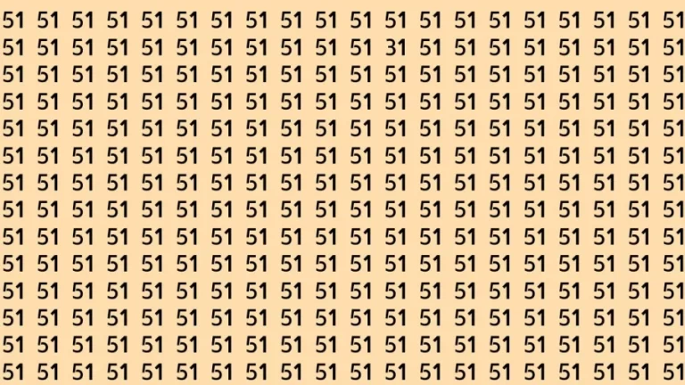 Observation Brain Test : If you have Keen Eyes Find the Number 31 among 51 in 15 Secs