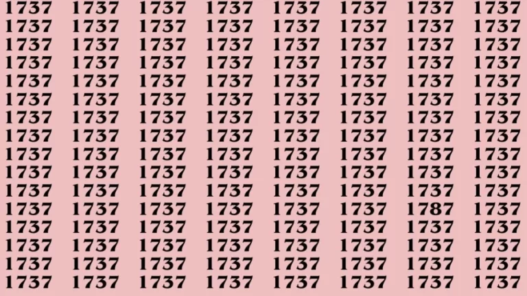 Observation Brain Test: If you have Keen Eyes Find the Number 1787 among 1737 in 15 Secs