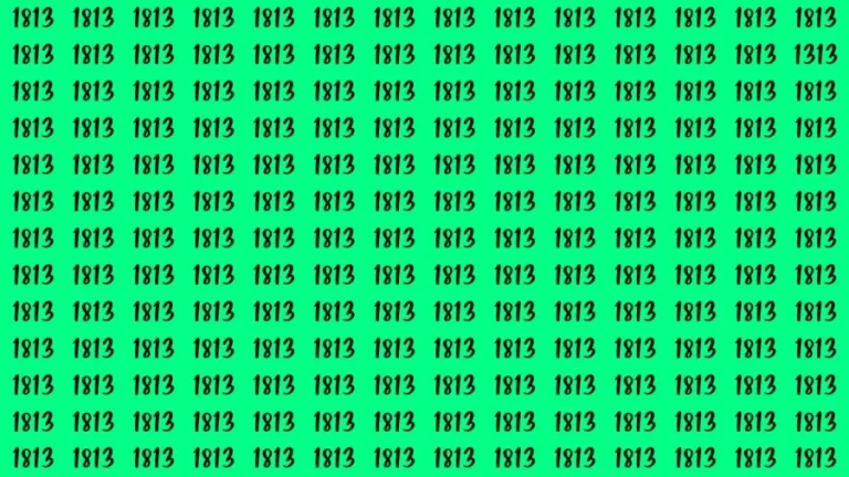 Observation Brain Test: If you have Keen Eyes Find the Number 1313 among 1813 in 15 Secs