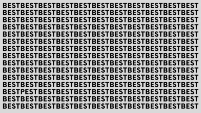 Optical Illusion Brain Test: If you have Hawk Eyes find the Word Pest among Best in 15 Secs