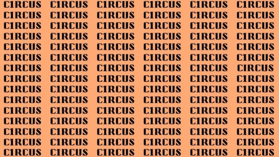 Observation Brain Test: If you have Sharp Eyes Find the Word Circus in 15 Secs