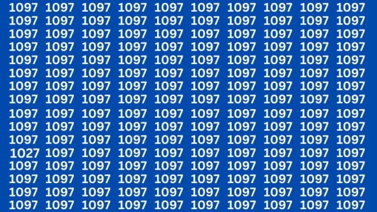 Optical Illusion: If you have eagle eyes find 1027 among 1097 in 5 Seconds?