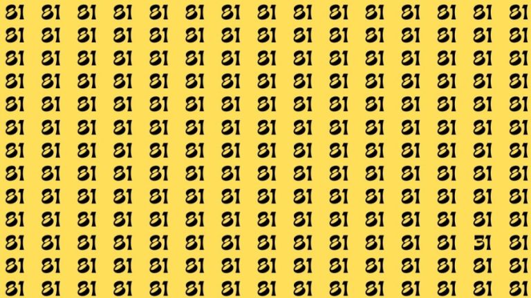 Observation Brain Test: If you have Eagle Eyes Find the Number 31 among 81 in 12 Secs