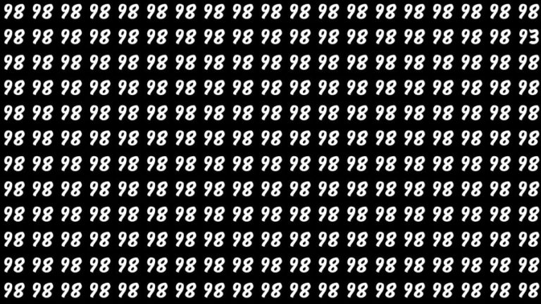 Observation Brain Test: If you have Keen Eyes Find the Number 93 among 98 in 15 Secs