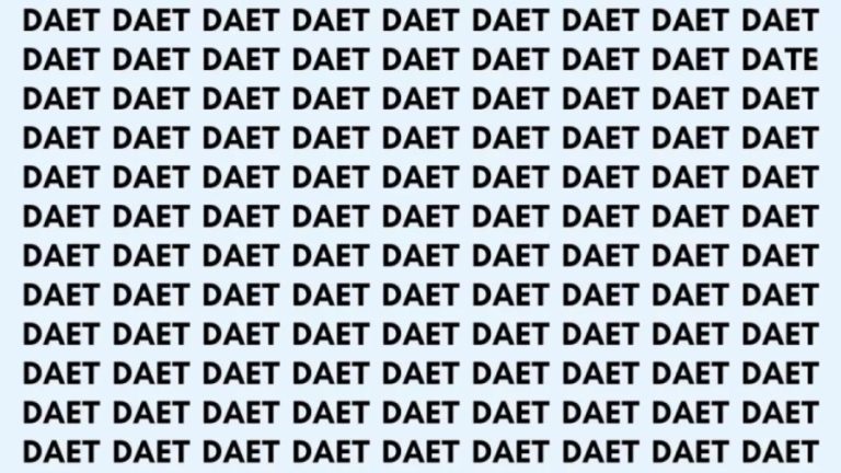 Observation Brain Test: If You Have Hawk Eyes Find The Word Date In 22 Secs