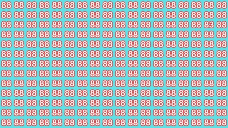 Observation Brain Test: If you have Hawk Eyes Find the Number 83 among 88 in 15 Secs