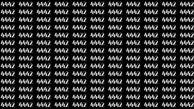 Observation Brain Test: If you have Keen Eyes Find the Number 4422 among 4442 in 15 Secs