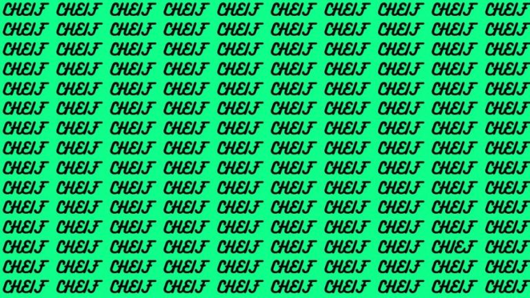 Observation Brain Test: If you have Sharp Eyes Find the Word Chief in 15 Secs