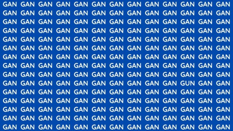 Brain Teaser: If you have Hawk Eyes Find the Word Gun among Gan in 15 Secs