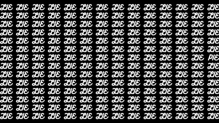 Brain Teaser: If you have Eagle Eyes Find the Word Pie among Lie in 18 Secs