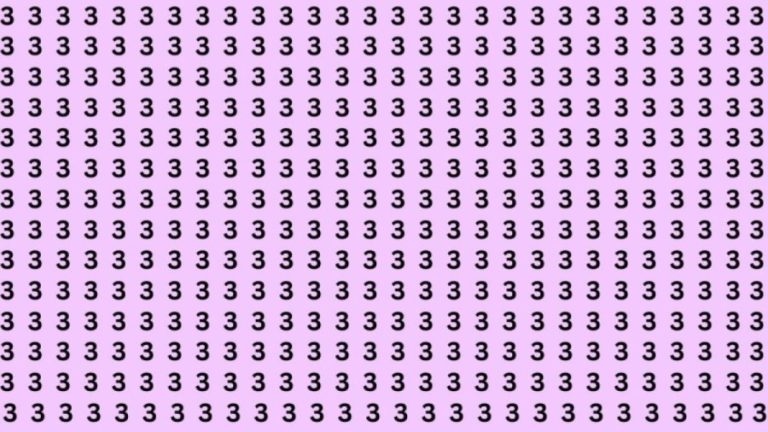 Observation Brain Test: If You Have Eagle Eyes Find 8 among the 3s within 20 Seconds?