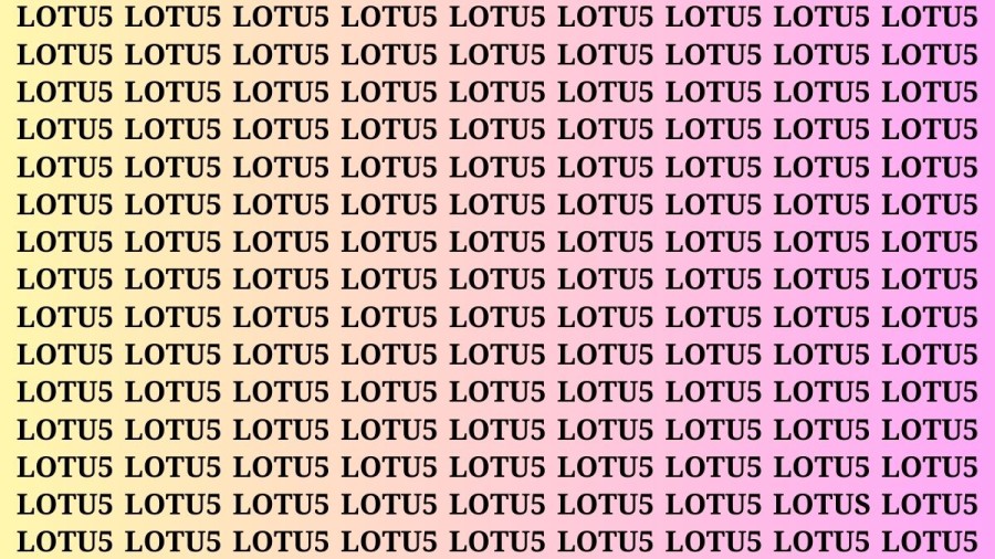 Brain Test: If you have Eagle Eyes Find the word Lotus in 15 Secs