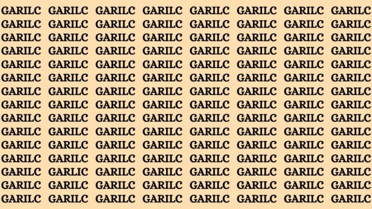 Observation Brain Test: If You Have Hawk Eyes Find The Word Garlic In 15 Secs