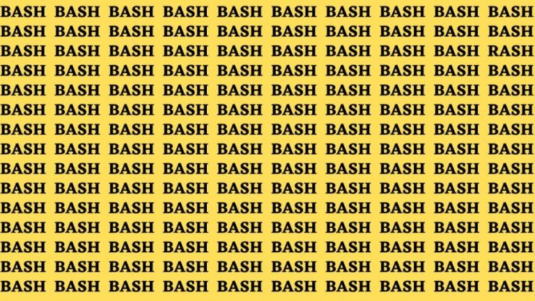 Brain Test: If you have Hawk Eyes Find the word Rash among Bash in 12 Secs