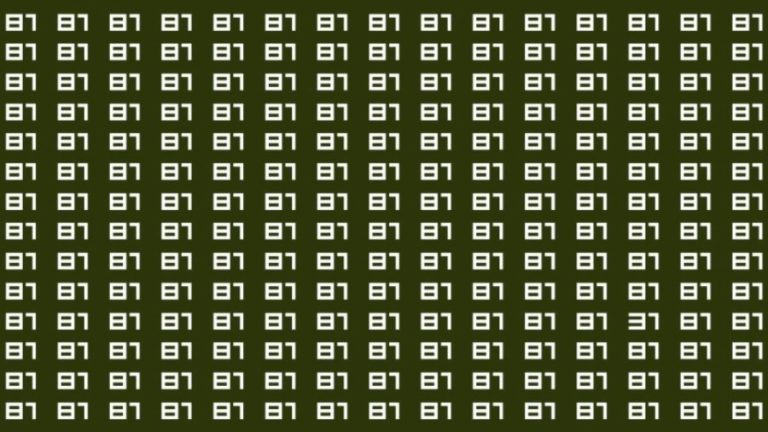 Observation Skills Test: If you have Keen Eyes Find the Number 31 among 81 in 15 Secs