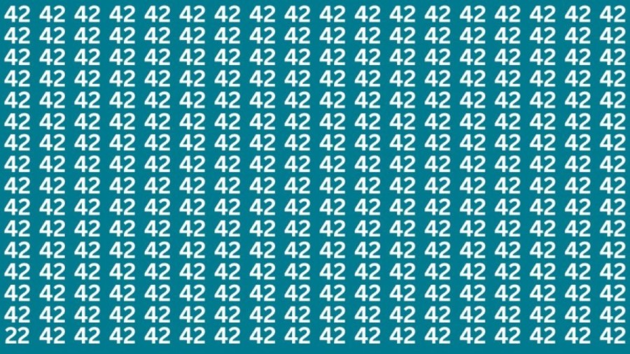 Observation Skills Test: If You Have Sharp Eyes Find the Number 22 Among 42 in 20 Secs