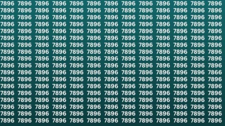 Optical Illusion: If you Hawks Eyes find the Number 7866 among 7896 in 15 seconds?