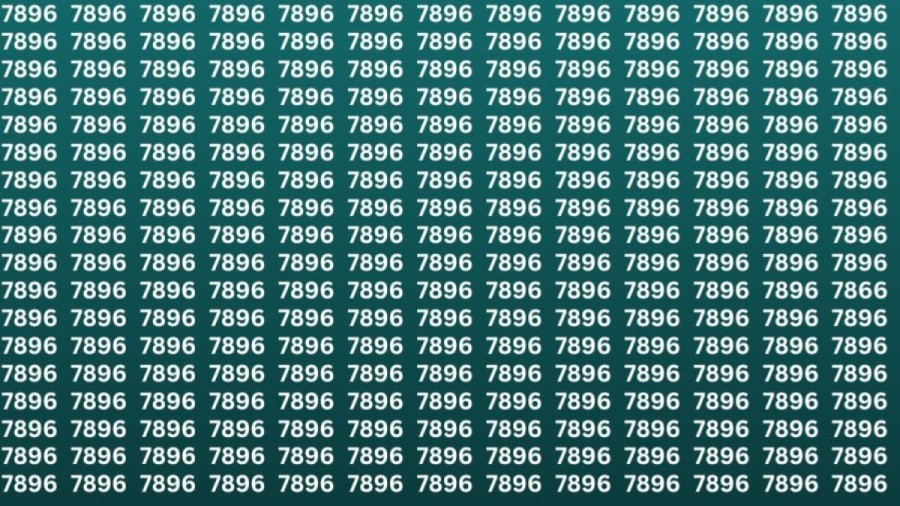 Optical Illusion: If you Hawks Eyes find the Number 7866 among 7896 in 15 seconds?