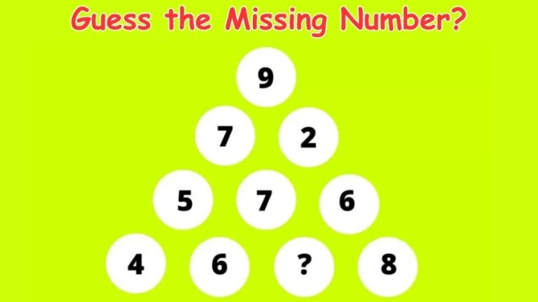 Amazing Brain Teaser – Guess the Missing Number? Number Puzzle