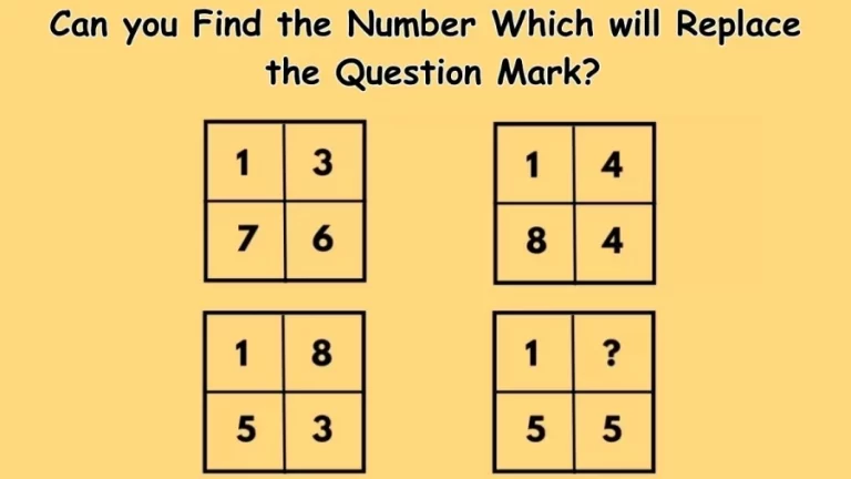 Brain Teaser: Can you Find the Number Which will Replace the Question Mark?