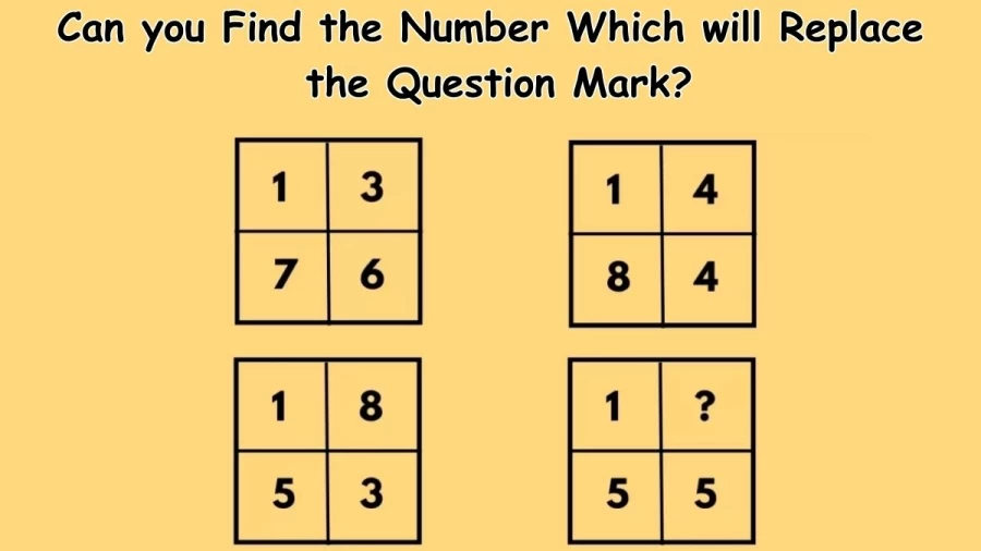 Brain Teaser: Can you Find the Number Which will Replace the Question Mark?