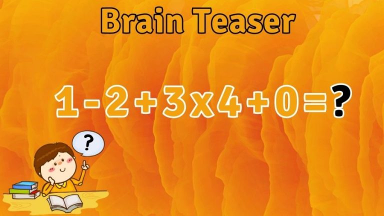 Brain Teaser: Equate 1-2+3×4+0