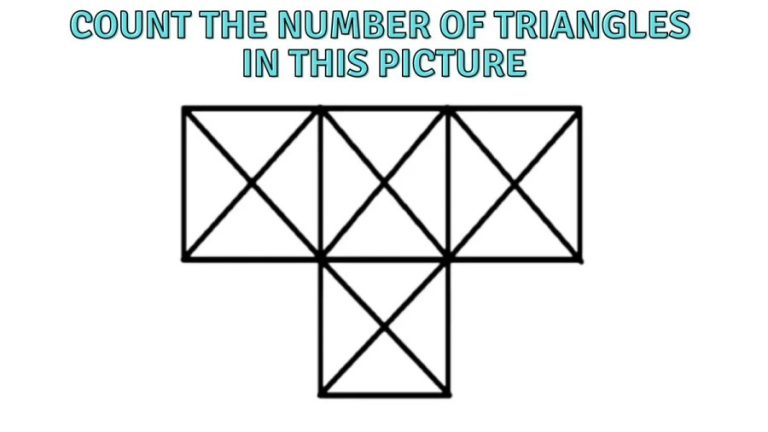 Brain Teaser Eye Test – Count the Number of Triangles in this Picture