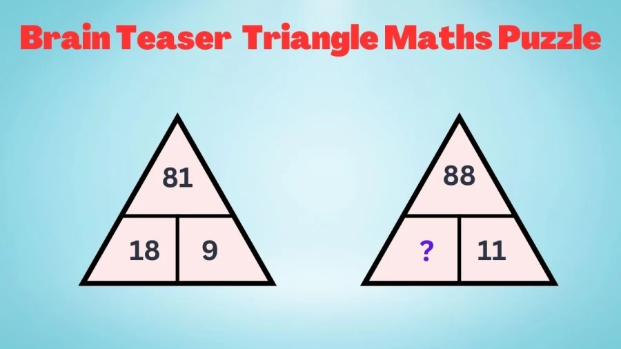 Brain Teaser: Find the Missing Number in this Triangle Maths Puzzle