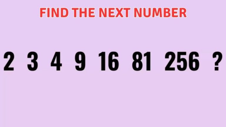 Brain Teaser – Find the Next Number 2, 3, 4, 9, 16, 81, 256?