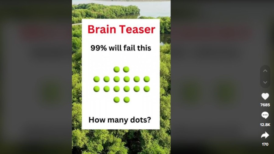 Brain Teaser: How Many Dots do you see? 99% fail