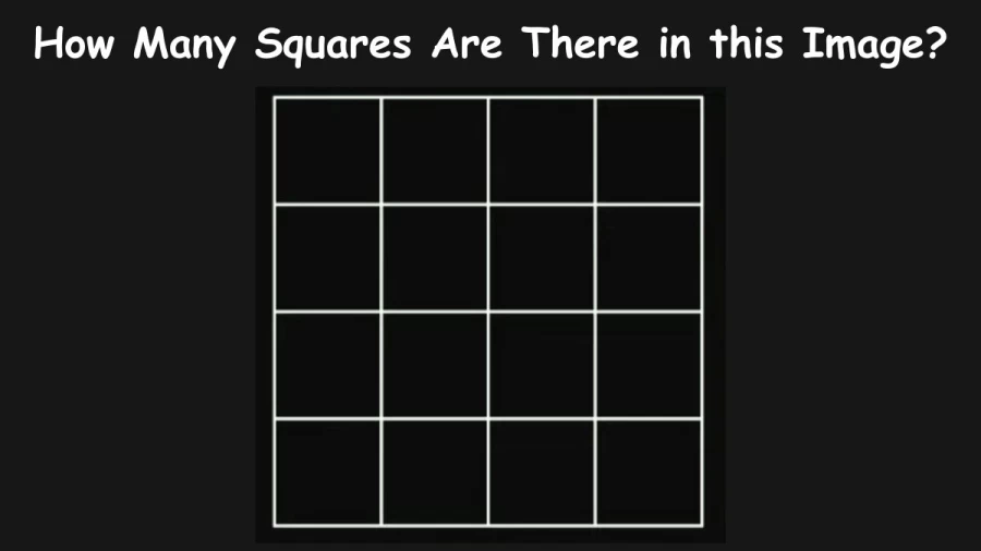 Brain Teaser: How Many Squares Are There in this Image?