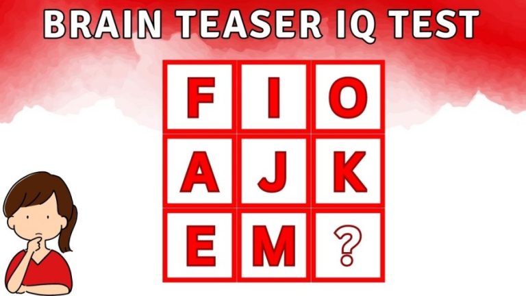 Brain Teaser IQ Test: Find the Missing Letter