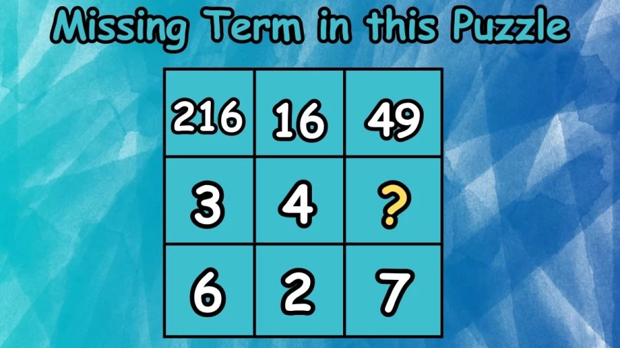 Brain Teaser IQ Test: What is the Missing Term in this Puzzle?