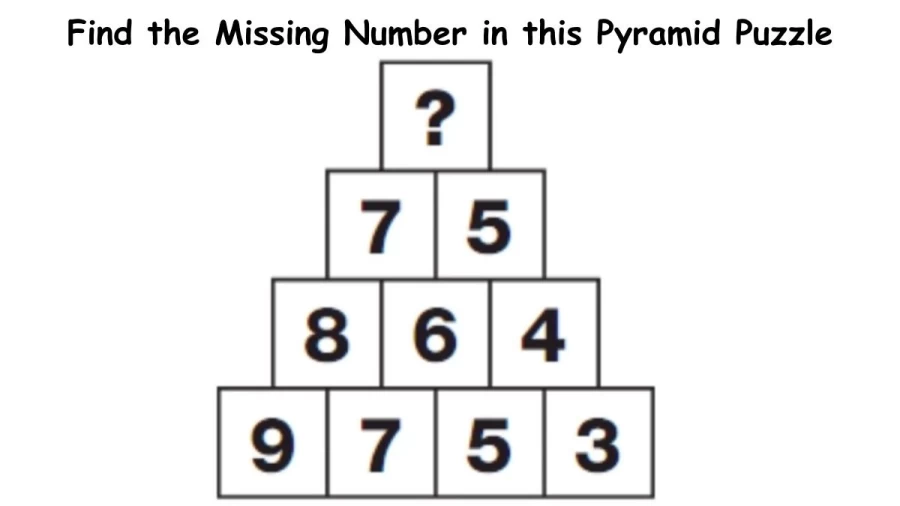 Brain Teaser Logic Puzzle: Find the Missing Number in this Pyramid Puzzle