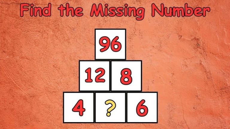 Brain Teaser Math Challenge: Find the Missing Number in 20 secs