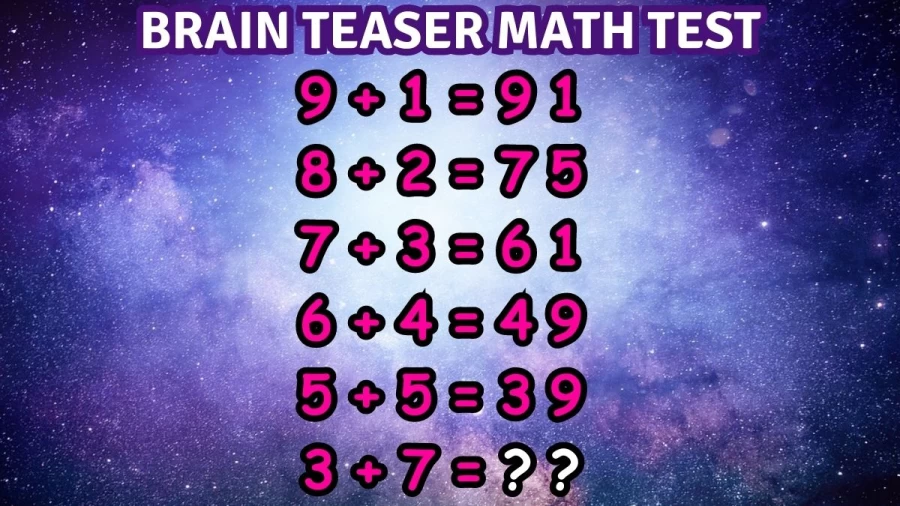 Brain Teaser Math Test: Can You Solve This Viral Logic Puzzle in 30 Secs?