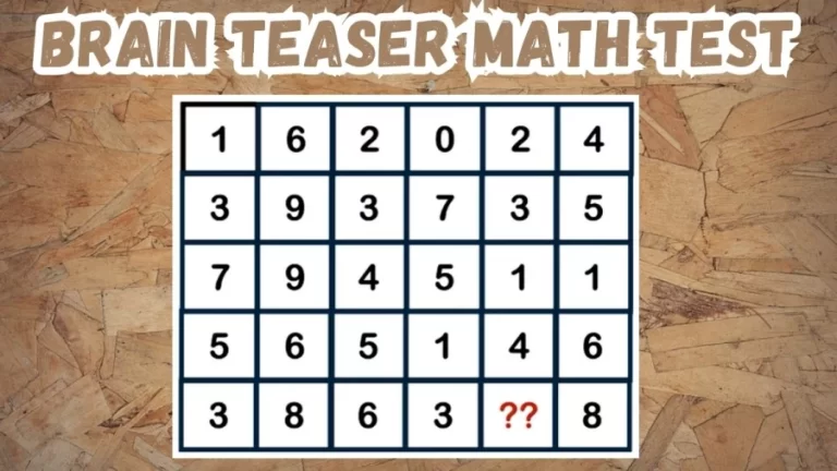 Brain Teaser Math Test for Genius Minds: Solve and Find Missing Number