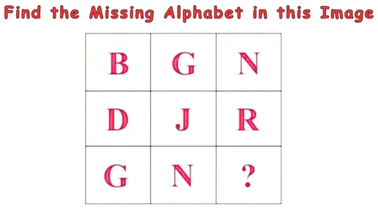 Brain Teaser – Only 1% Can Find the Missing Alphabet in this Image