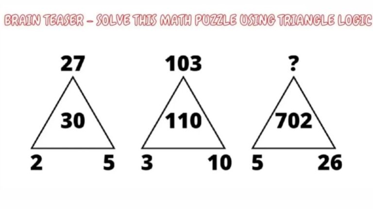 Brain Teaser – Solve this Triangle Math Puzzle